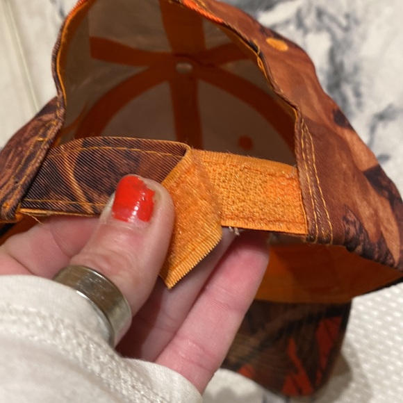 Mens Blaze orange camouflage Hunting Cap, Korbel Brandy!🔥Adjustable - Picture 5 of 6